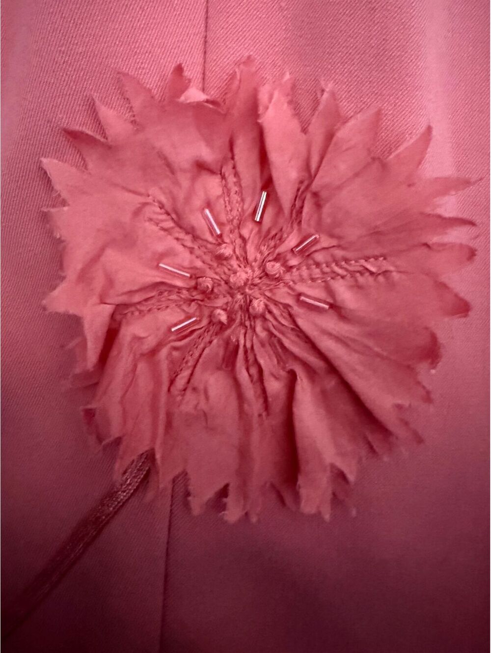 Sandra Women's Blazer Jacket Pink Size 20W Flower Classic City Work Office Party - Picture 5 of 9